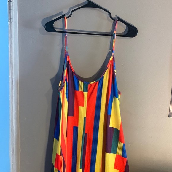 Dresses & Skirts - Womens multicolored plus-size maxi dress